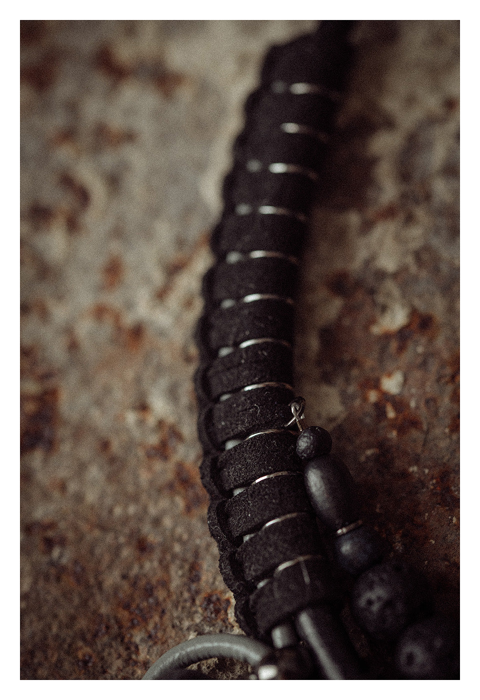 Tribal Leather Rope and Bead Necklcace