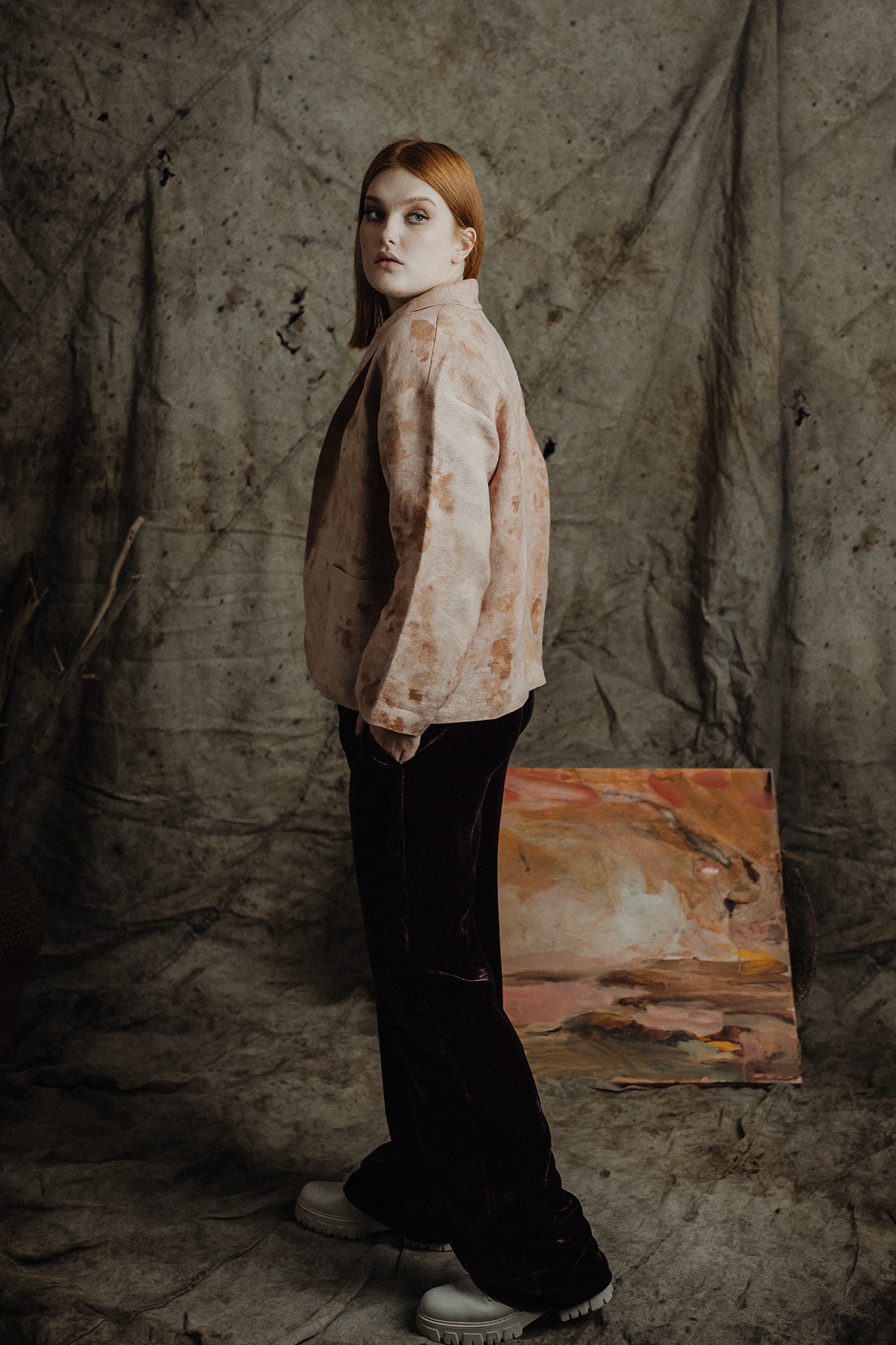 Linen oversize cardigan