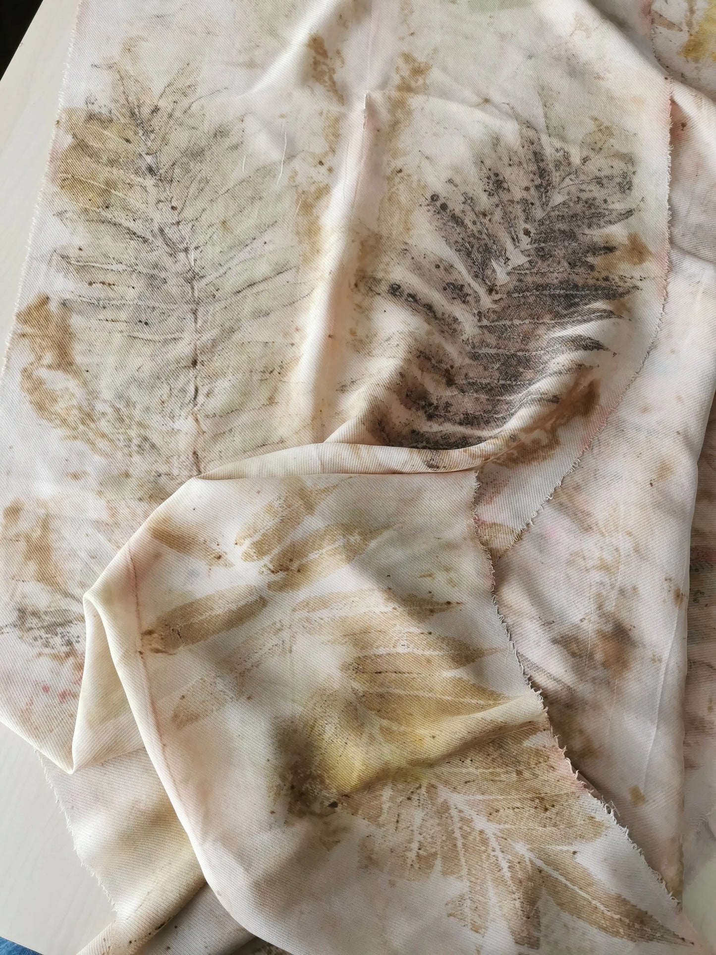 Silk ruffle dress with botanical prints Vika Studio