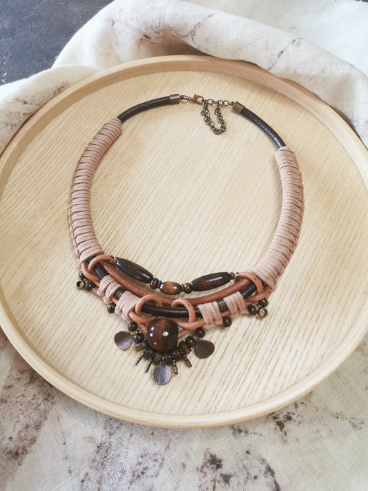 Boho cord necklace Vika Studio