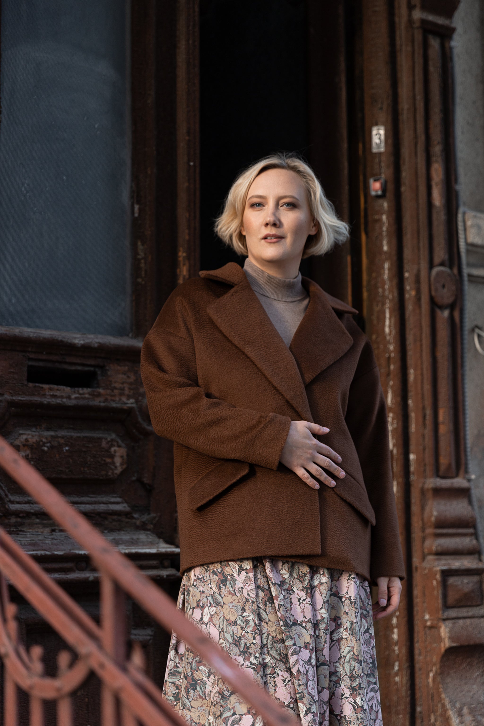 Oversize cashmere coat