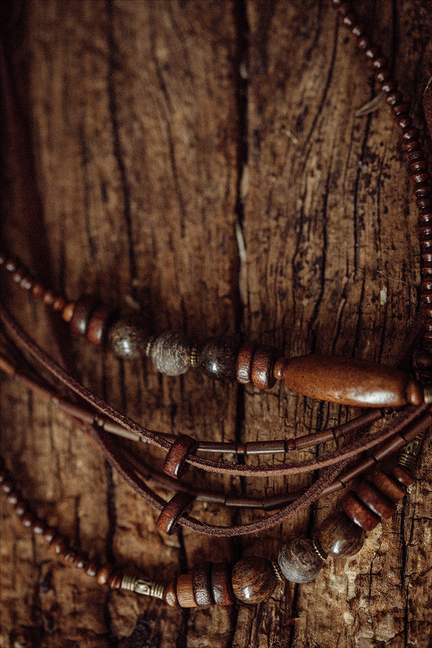 Multilayer bead string jewelry set