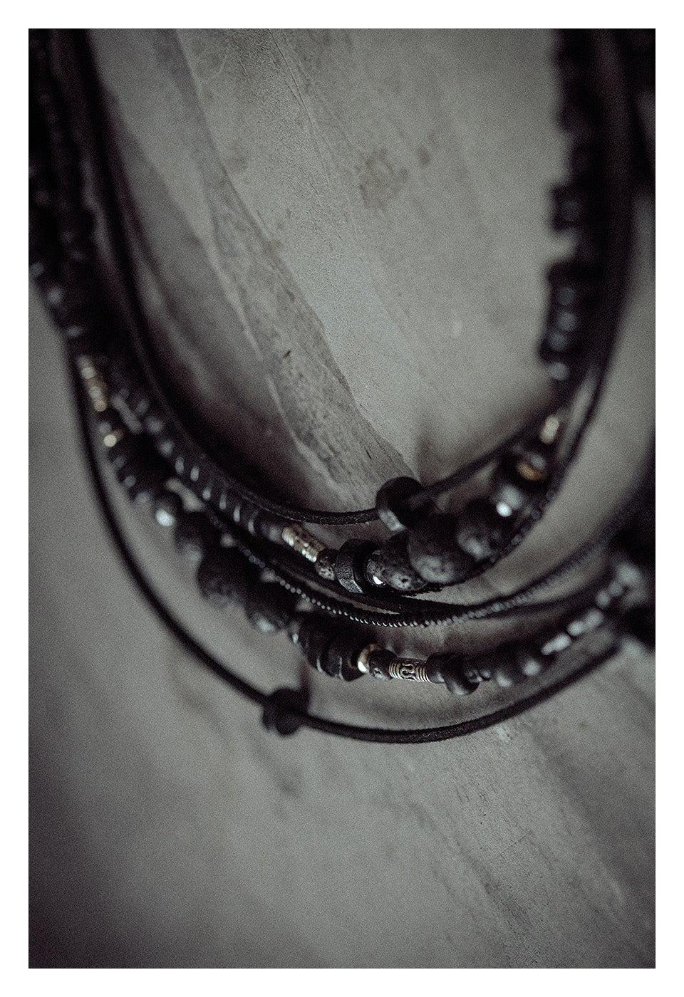 Multilayer bead necklace