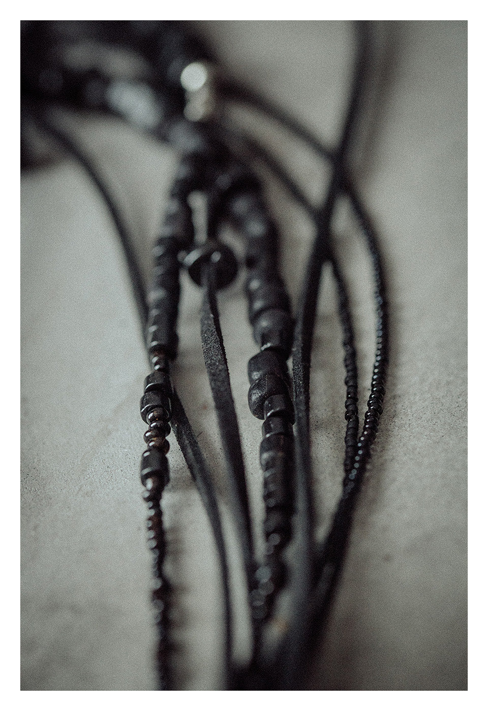 Multilayer bead necklace