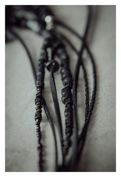 Multilayer bead necklace