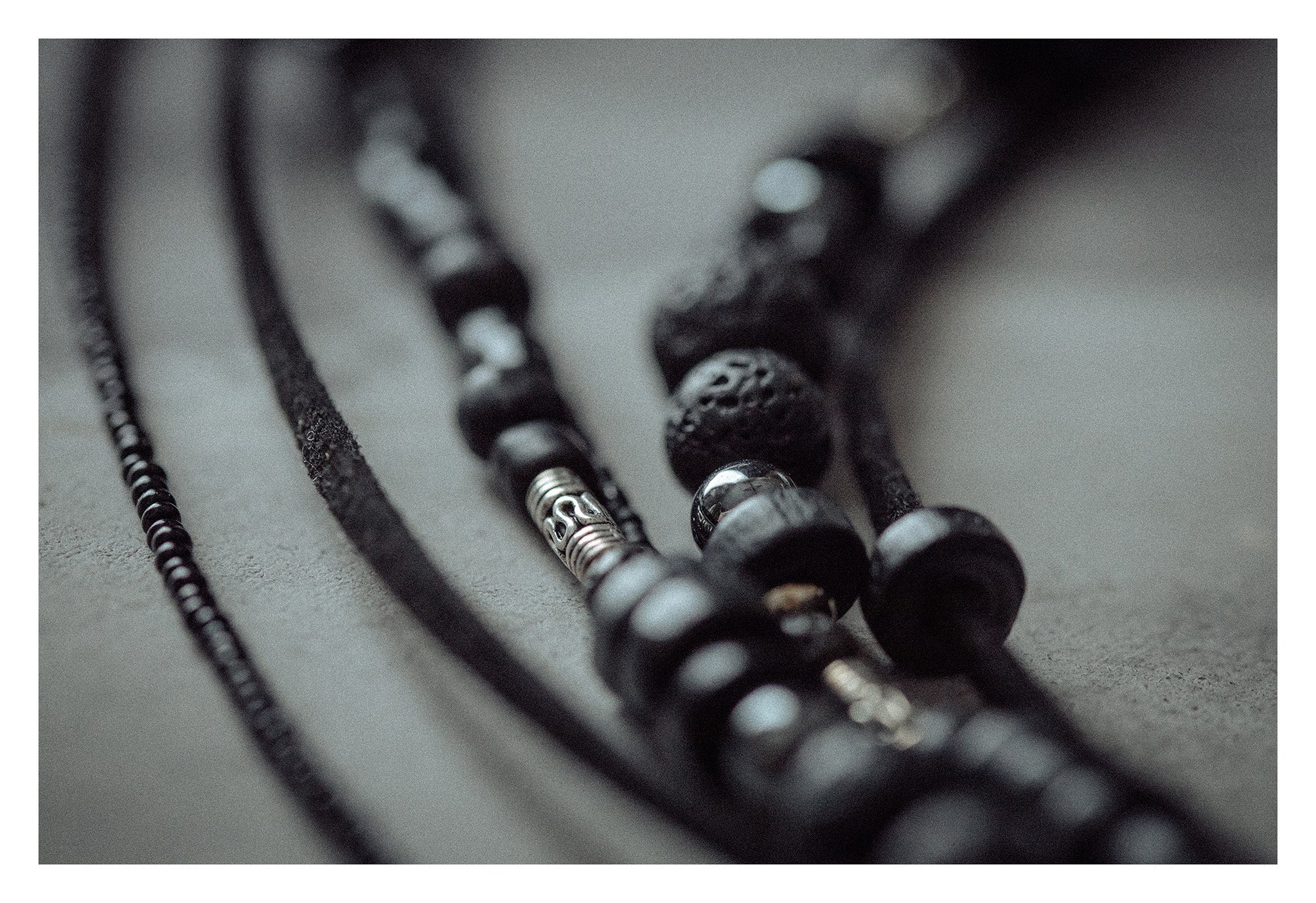 Multilayer bead necklace