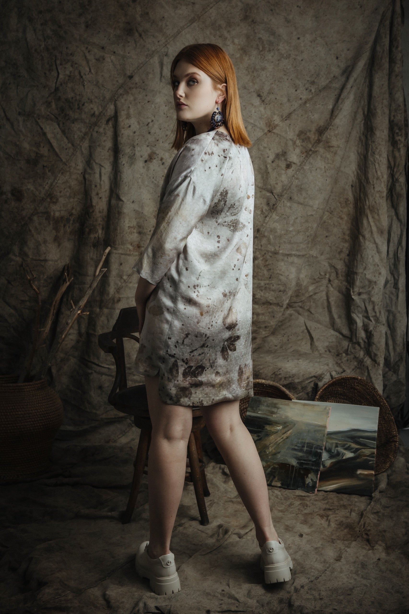 Botanical-Dyed Silk Dress