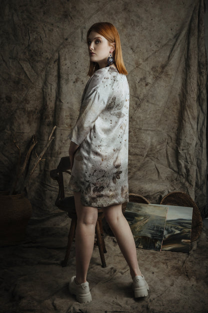 Botanical-Dyed Silk Dress