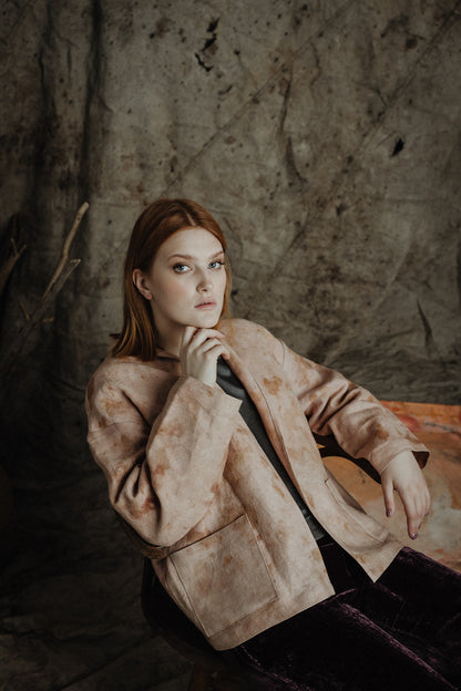 Linen oversize cardigan