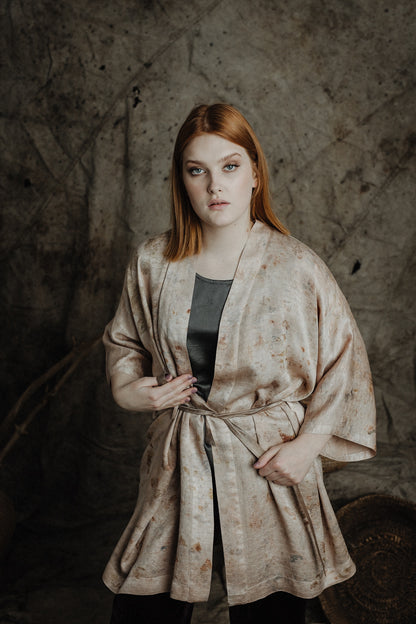 Silk kimono robe