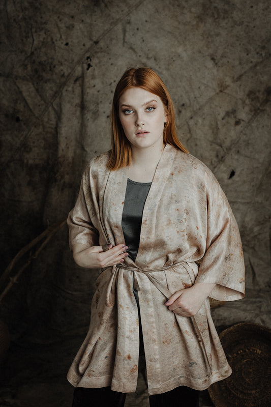 Silk kimono robe