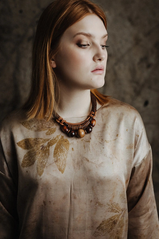 Boho chunky necklace Vika Studio