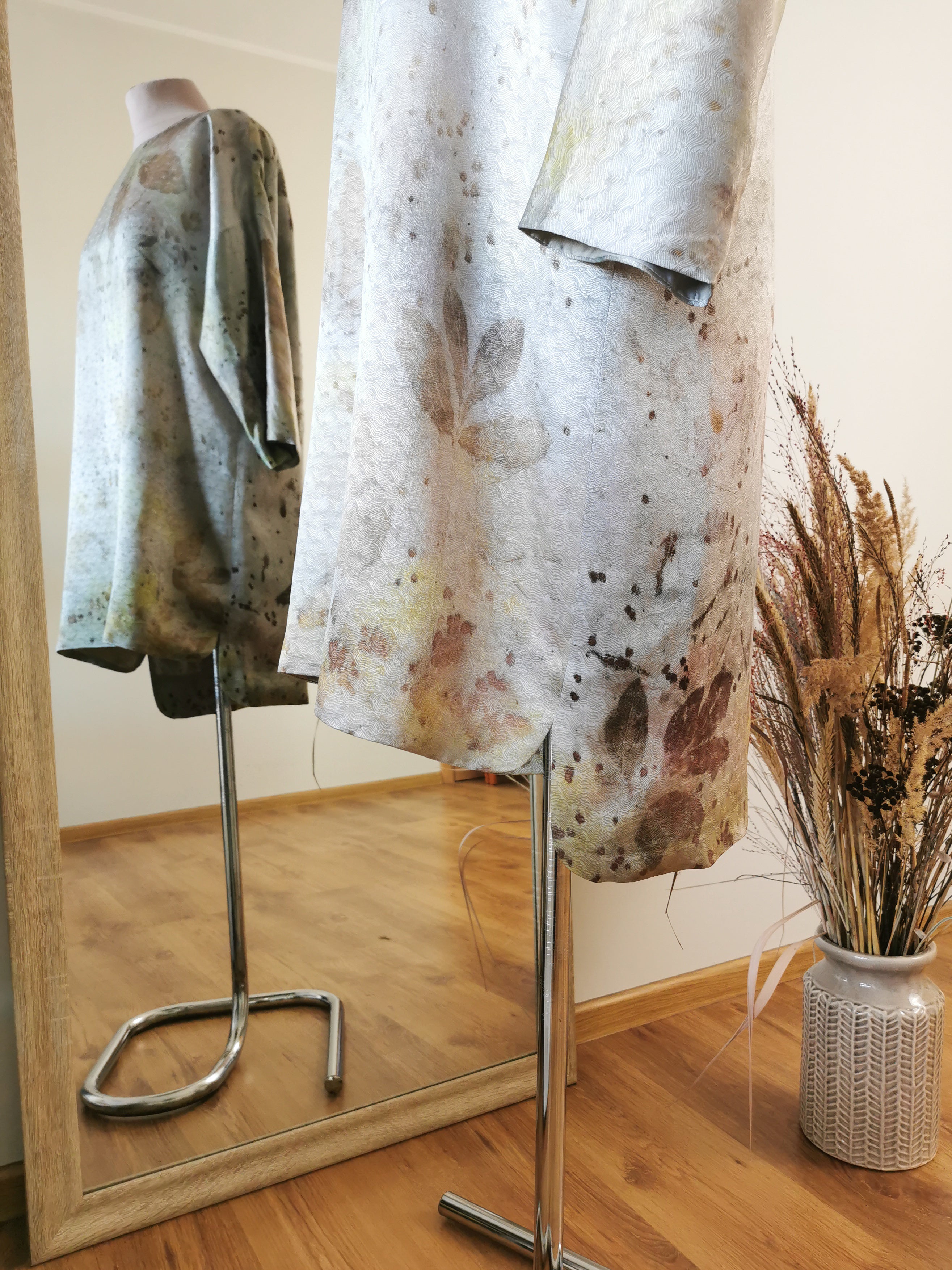 Botanical-Dyed Silk Dress