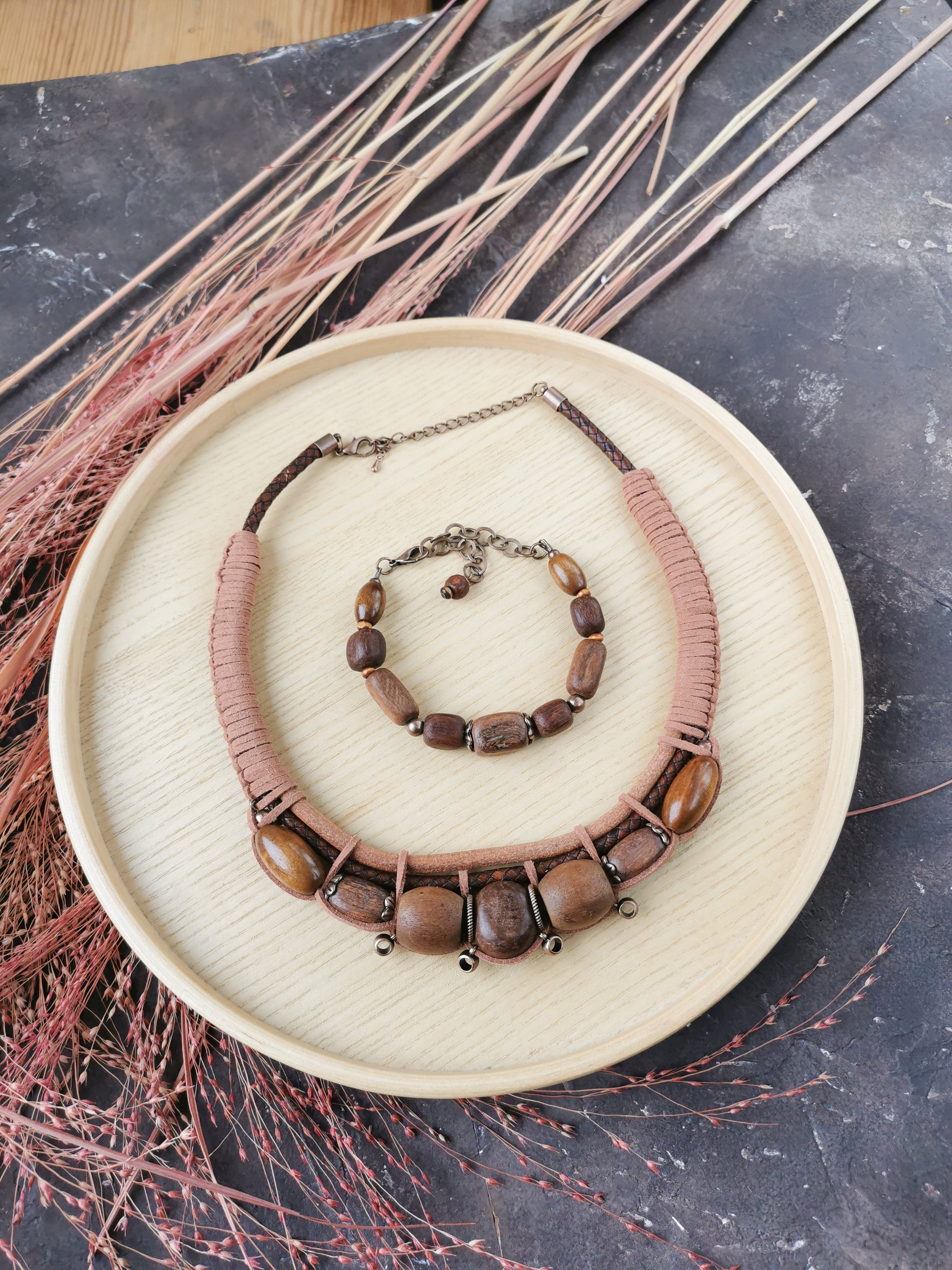 Chunky boho bead jewelry