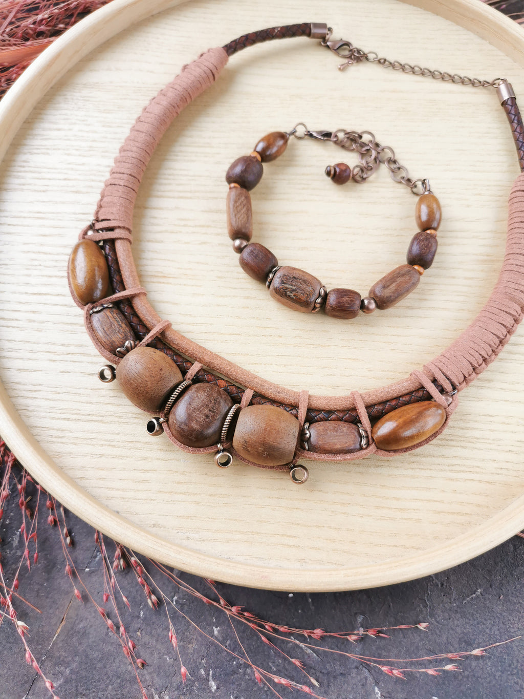 Chunky boho bead jewelry