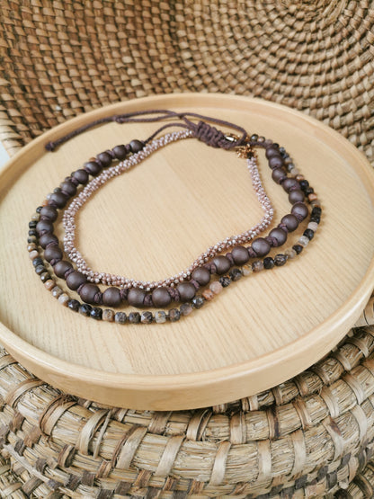 layering bead necklace set