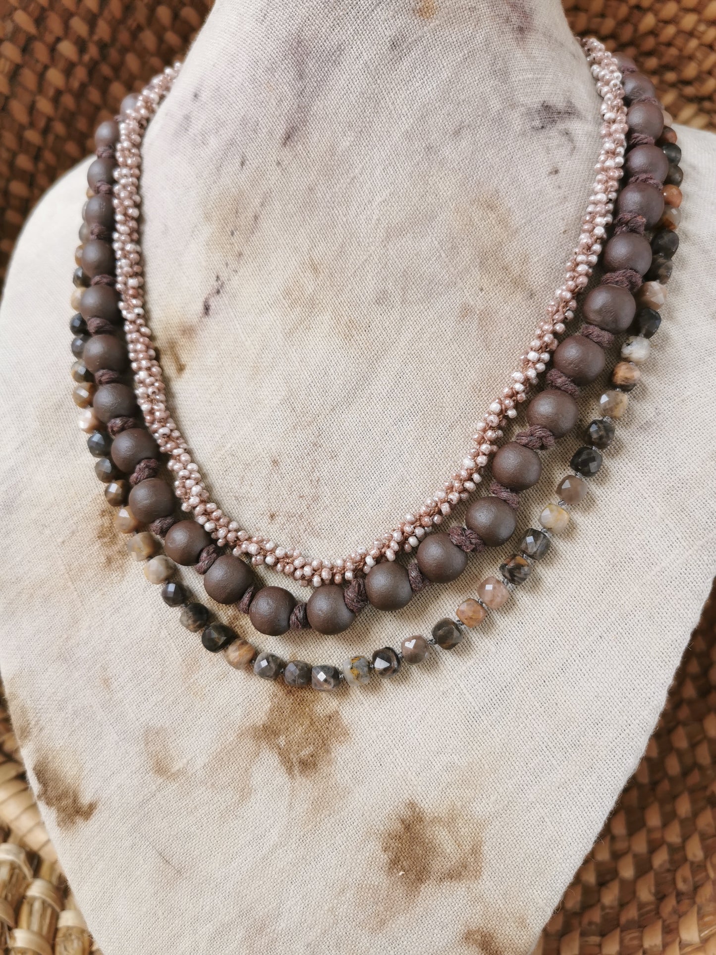 layering bead necklace set