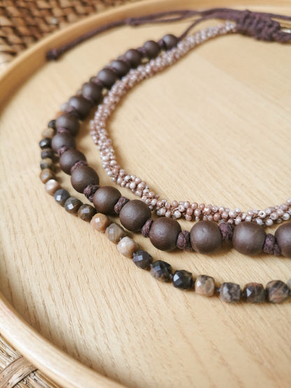 layering bead necklace set
