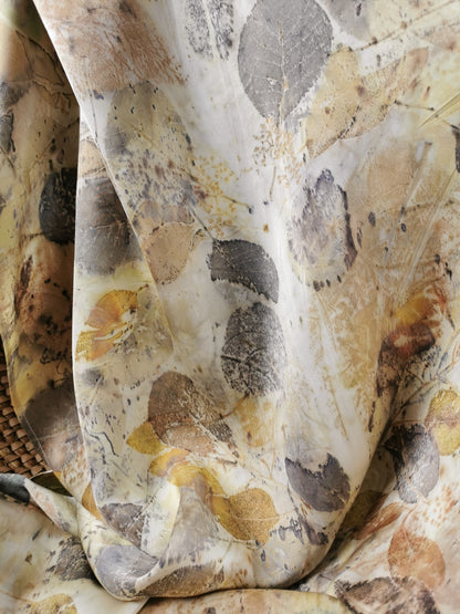 Close-up of a textured fabric with earthy tones