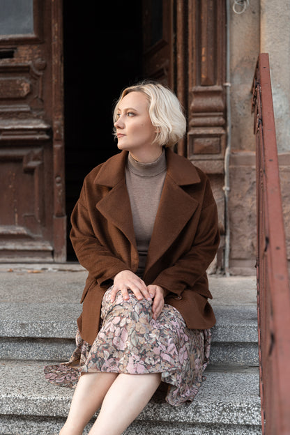 Oversize cashmere coat