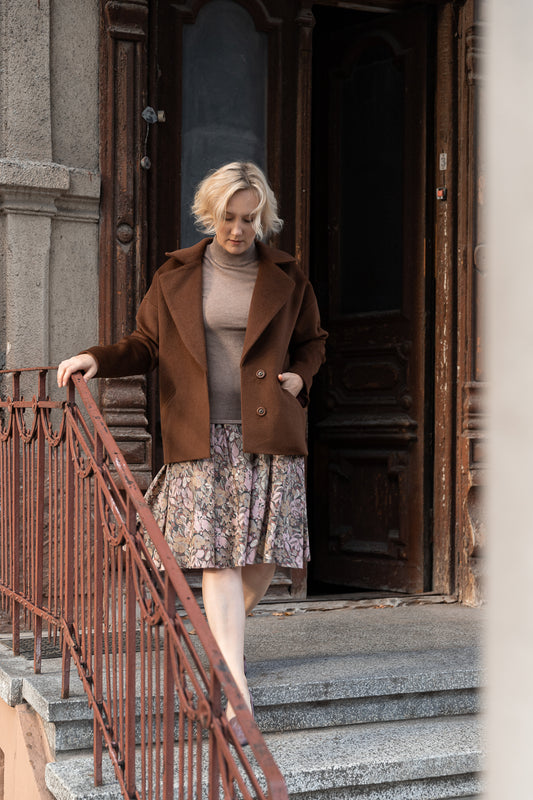 Oversize cashmere coat
