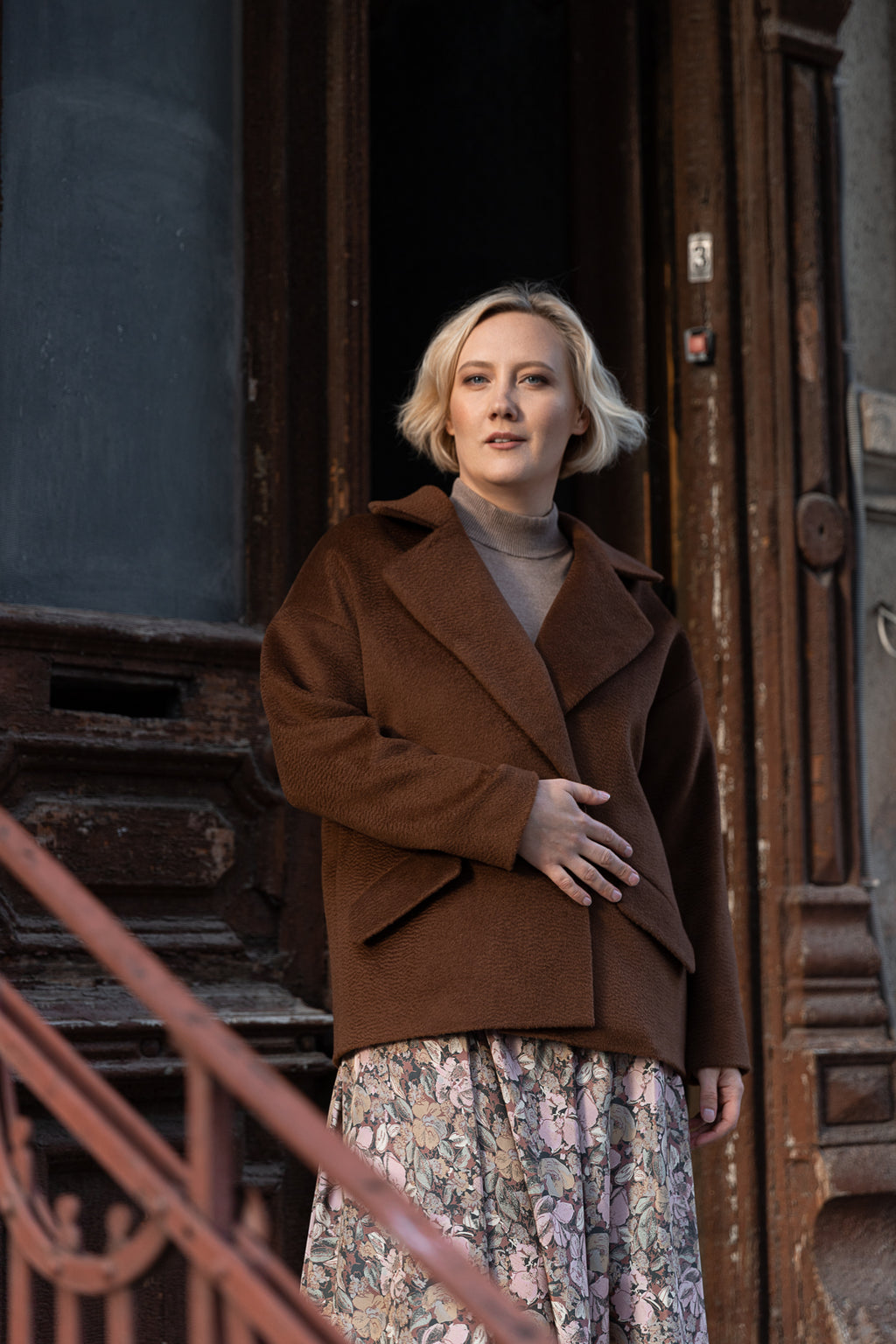 Oversize cashmere coat