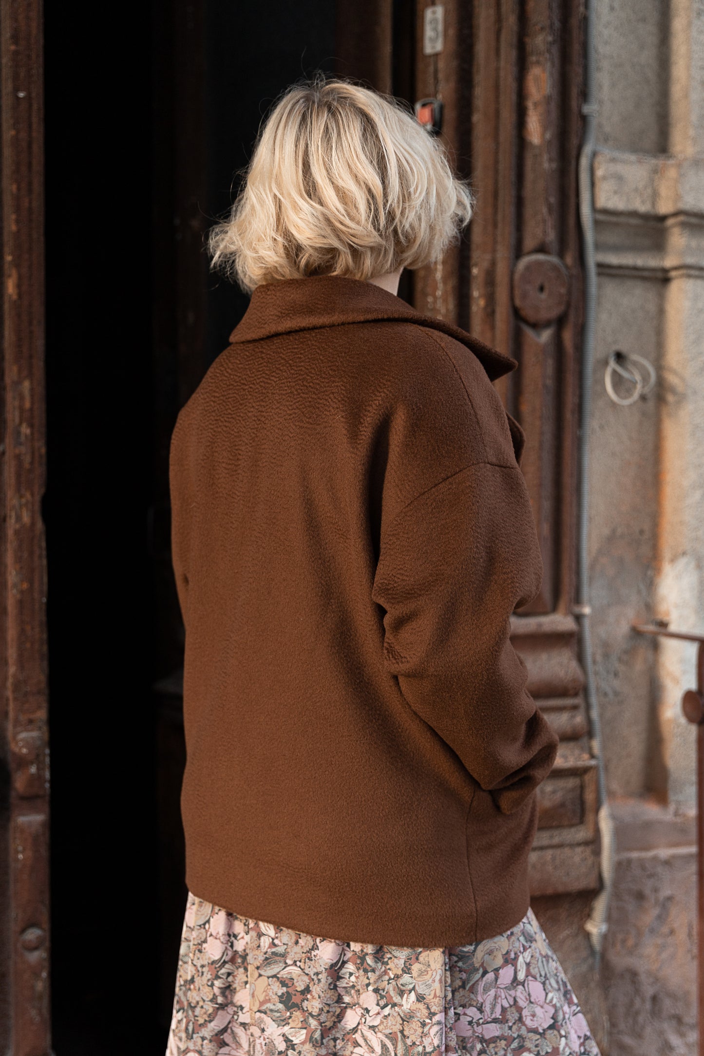 Oversize cashmere coat