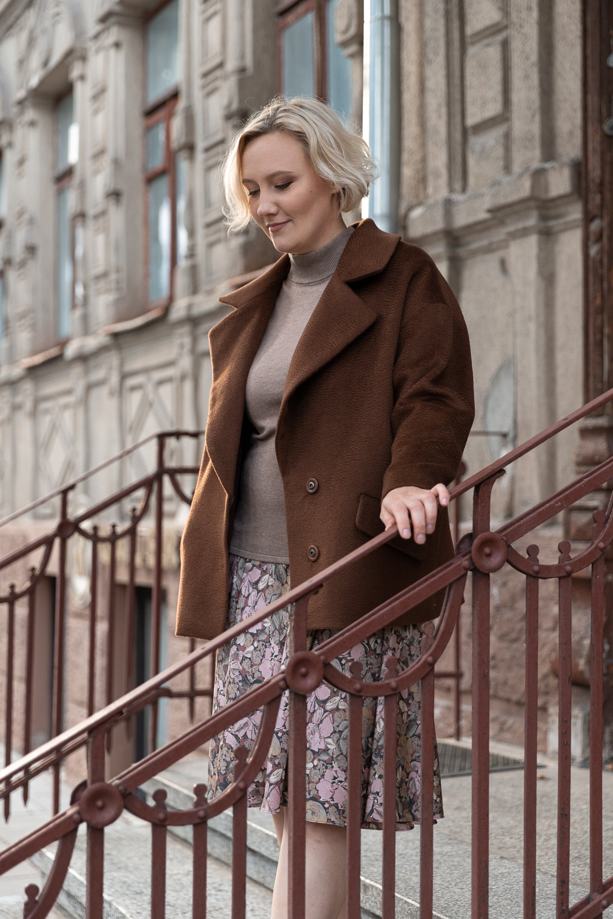 Oversize cashmere coat
